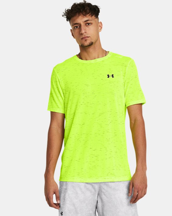Męska koszulka z krótkim rękawem UA Seamless Grid, Yellow, pdpMainDesktop image number 0